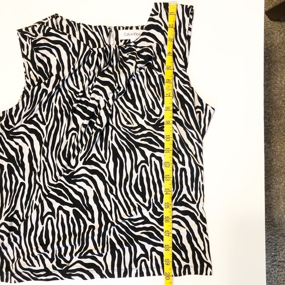 Calvin Klein Zebra Print Sleeveless Top S - Picture 7 of 7